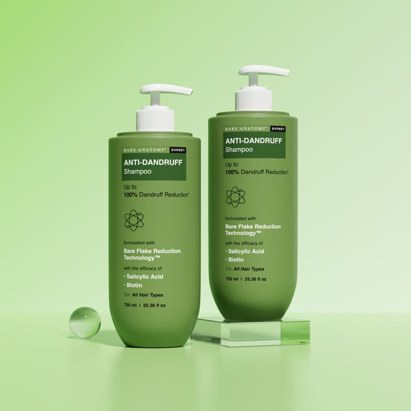 Anti Dandruff Shampoo with Salicylic Acid, Piroctone Olamine & Biotin - 750 ml | Pack of 2