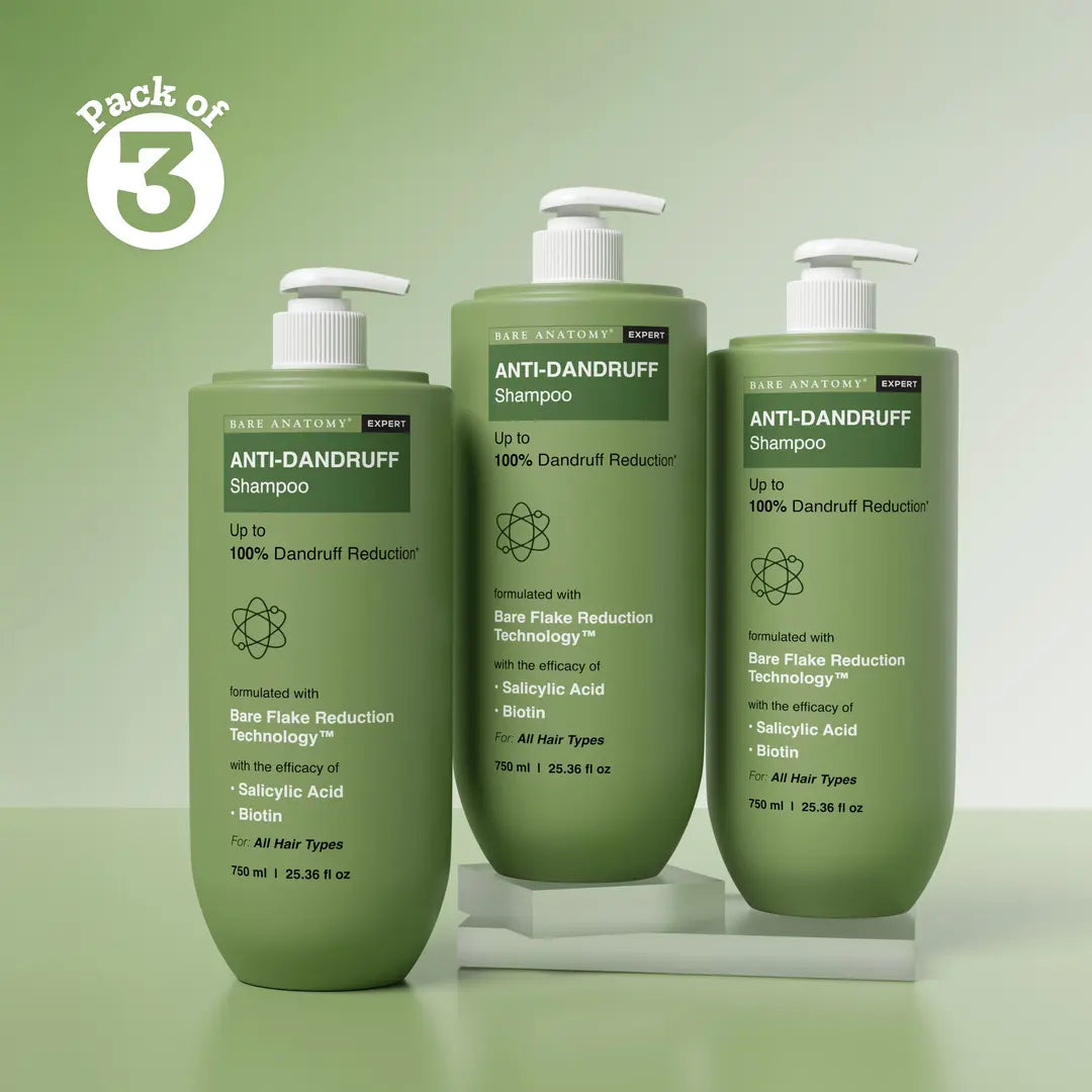 Anti Dandruff Shampoo with Salicylic Acid & Biotin - 750 ml | Pack of 3