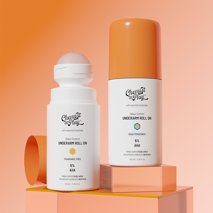 Underarm Roll On for Odour Control & Pigmentation - Aqua & Fragrance Free | Pack of 2