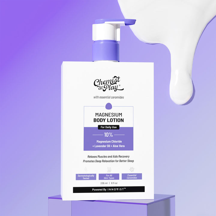 Chemist at Play 10% Magnesium Body Lotion with Lavender Oil & Aloe Vera
