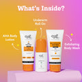 3-Step Body Exfoliating Kit (Exfoliating Body Wash - 50 ml | Underarm Roll On - 40 ml | AHA Body Lotion - 50 ml)