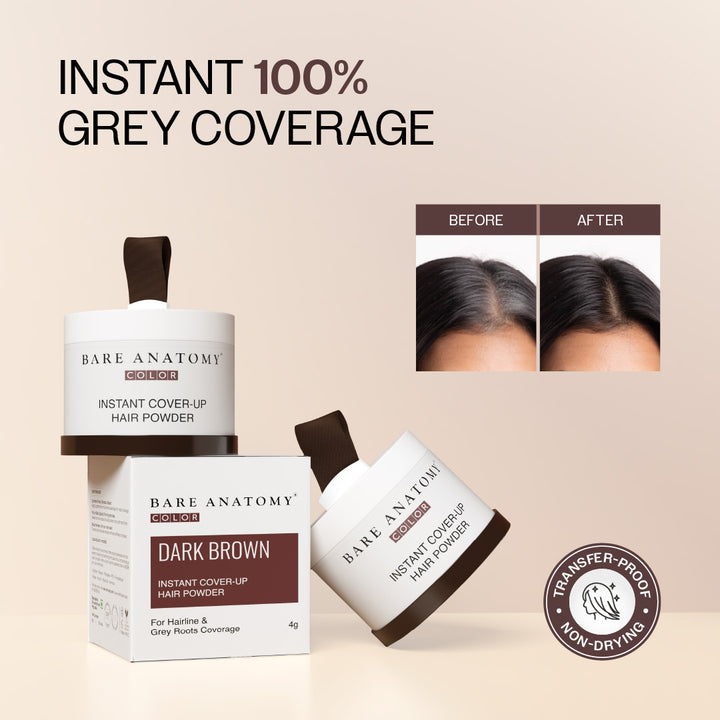 Instant Hair Cover-Up Powder (Brown Color) - 4g