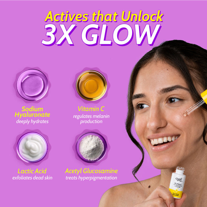 10% Vitamin C Serum with 2% Glucosamine for Glowing Skin  - 10 ml