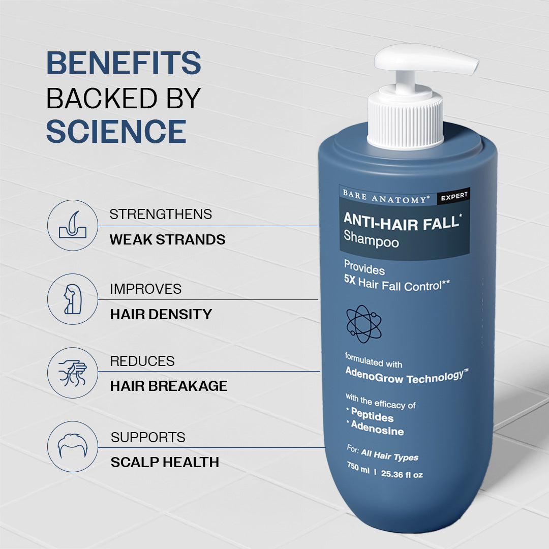 Anti-Hair Fall Shampoo with Peptides  | 5X Hairfall Control- 750 ml