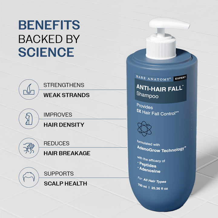 Anti-Hair Fall Shampoo with Peptides  | 5X Hairfall Control- 750 ml
