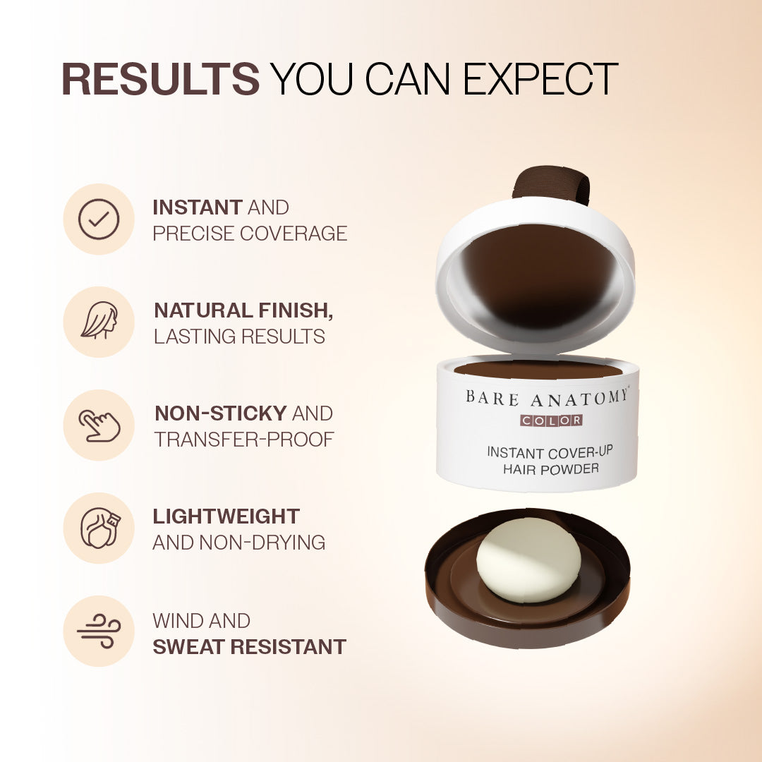 Instant Hair Cover-Up Powder (Brown Color) - 4g
