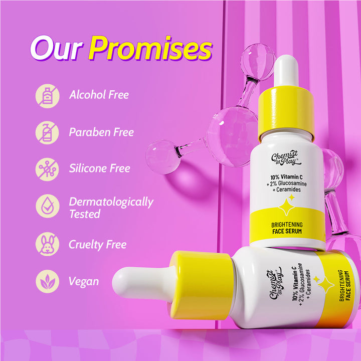 10% Vitamin C Serum with 2% Glucosamine for Glowing Skin  - 10 ml