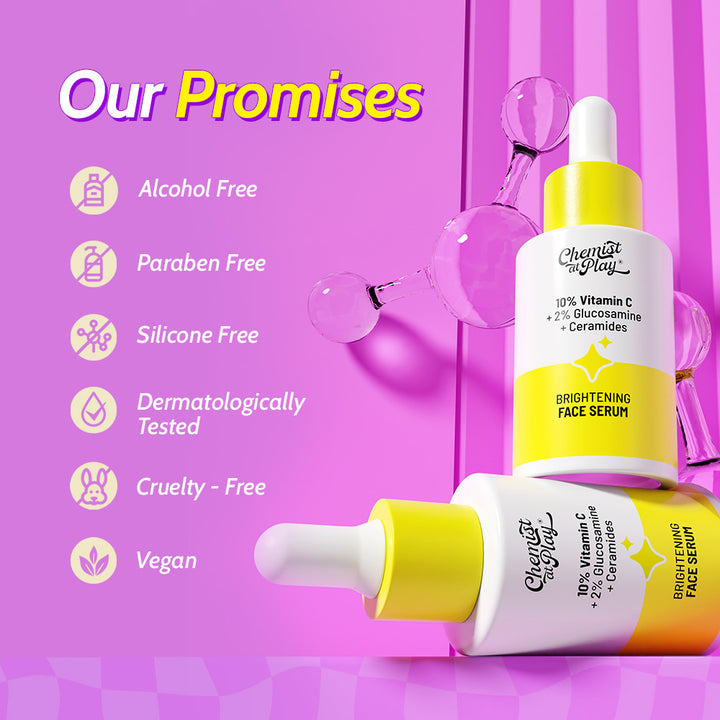 10% Vitamin C Serum with 2% Glucosamine for Glowing Skin - 30 ml