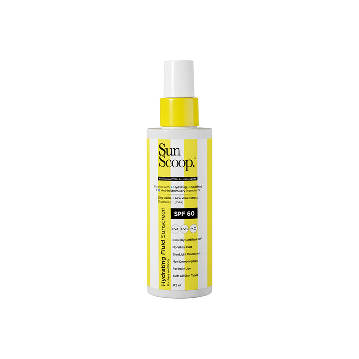 Hydrating Fluid Sunscreen for Face and Body | SPF 60, PA++++ (125ml)