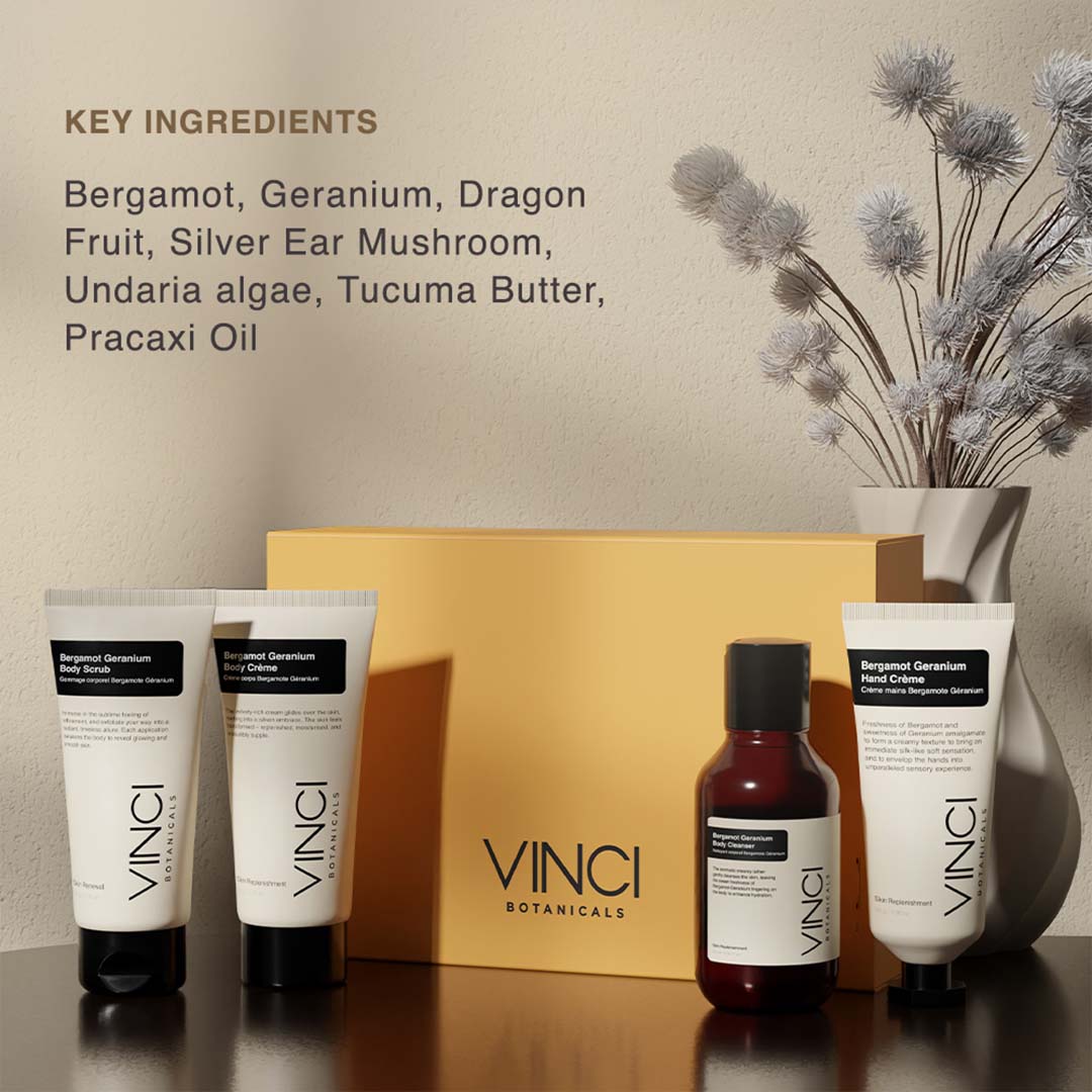 Bergamot Geranium Bath and Body Quad Set