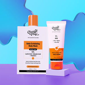 Detan Duo (Exfoliating Body Wash - 236 ml + Gentle Exfoliating Face Scrub - 100 ml)