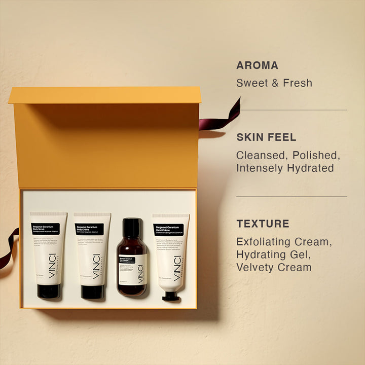 Bergamot Geranium Bath and Body Quad Set