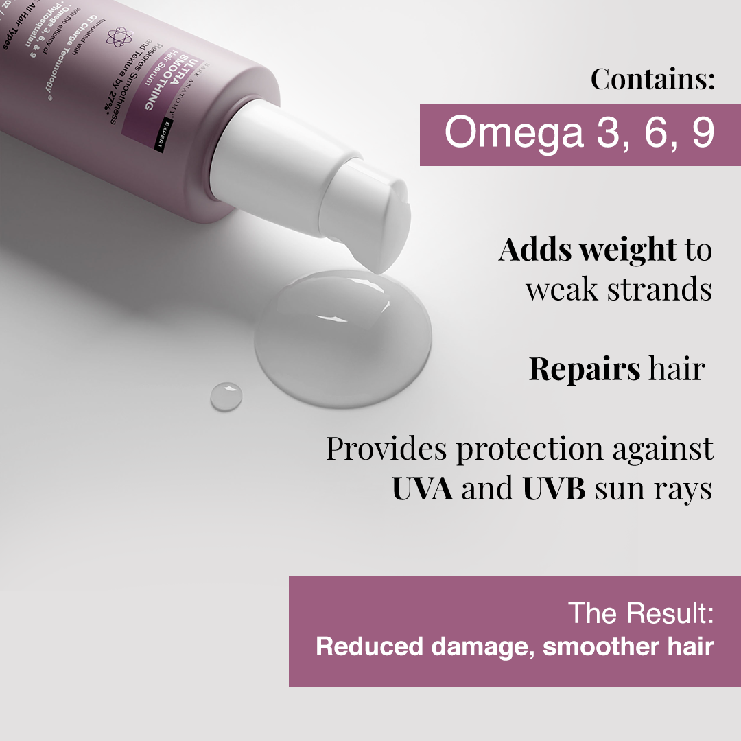 Ultra smoothing shampoo & serum combo for hair smoothness