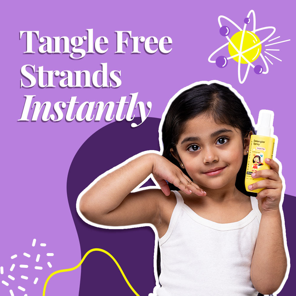 Gentle Detangling Kit for 3+ Years Kids | Kid's Shampoo & Spray