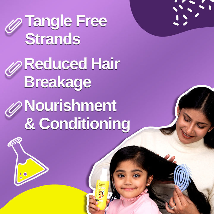 Gentle Detangling Kit for 3+ Years Kids | Kid's Shampoo & Spray