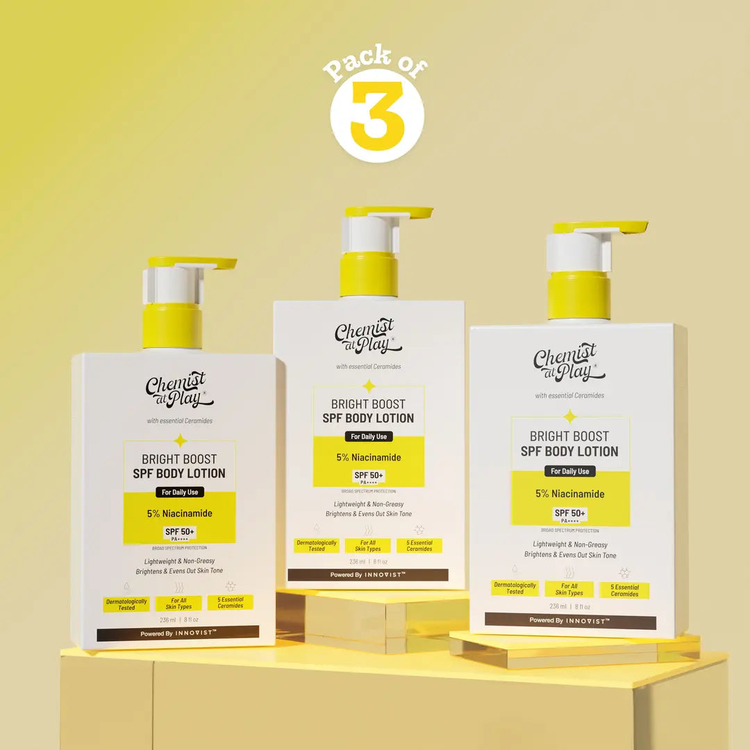 Bright Boost SPF Body Lotion with Niacinamide & SPF 50+ | 236 ml | Pack of 3