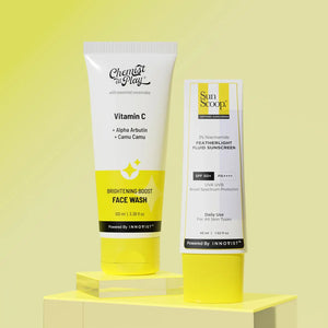 Brightening Boost Face Wash (100 ml) + 3% Niacinamide Featherlight Fluid Sunscreen (45 ml) Combo