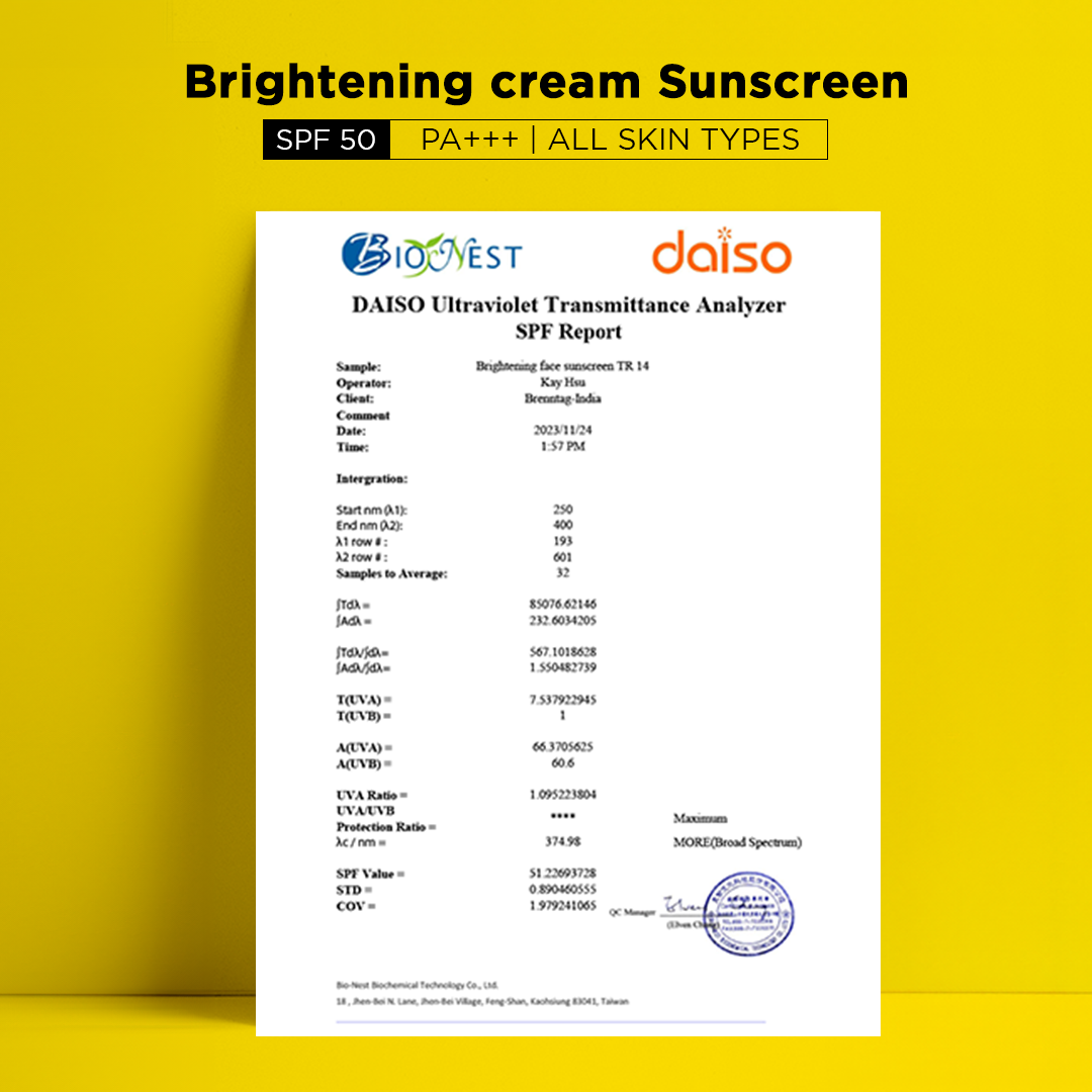 Skin Brightening Sunscreen | SPF 50, PA+++ (45g)