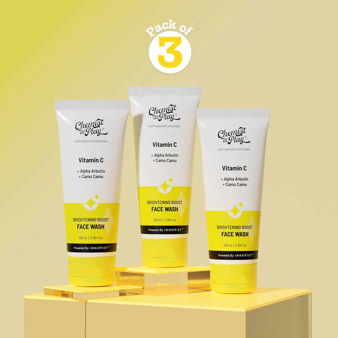 Vitamin C Brightening Boost Face Wash - 100 ml | Pack of 3