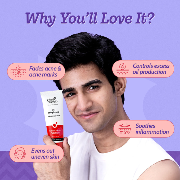 The Clear Skin Duo (2% Salicylic Acid Face Wash - 100 ml | Acne Control Face Serum - 10 ml)
