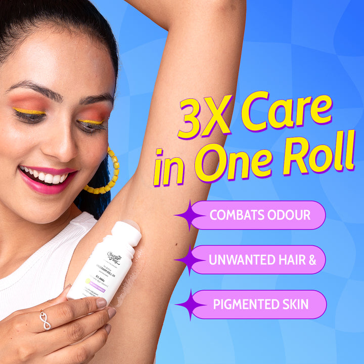 Tri-Active Underarm Roll On for Hair Growth Reduction (Aqua) - 40 ml