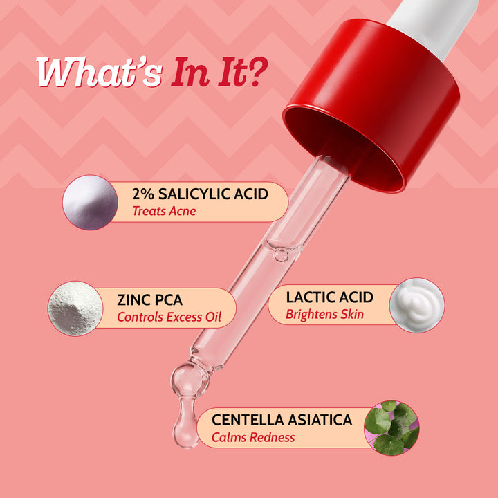 2% Salicylic Acid Face Serum With Lactic Acid | For Acne Control  - 30 ml
