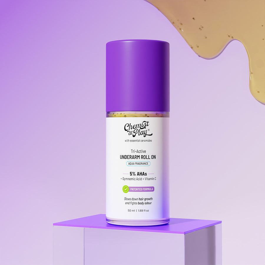 Tri-Active Underarm Roll On For Hair Growth Reduction (Aqua) - 50 ml