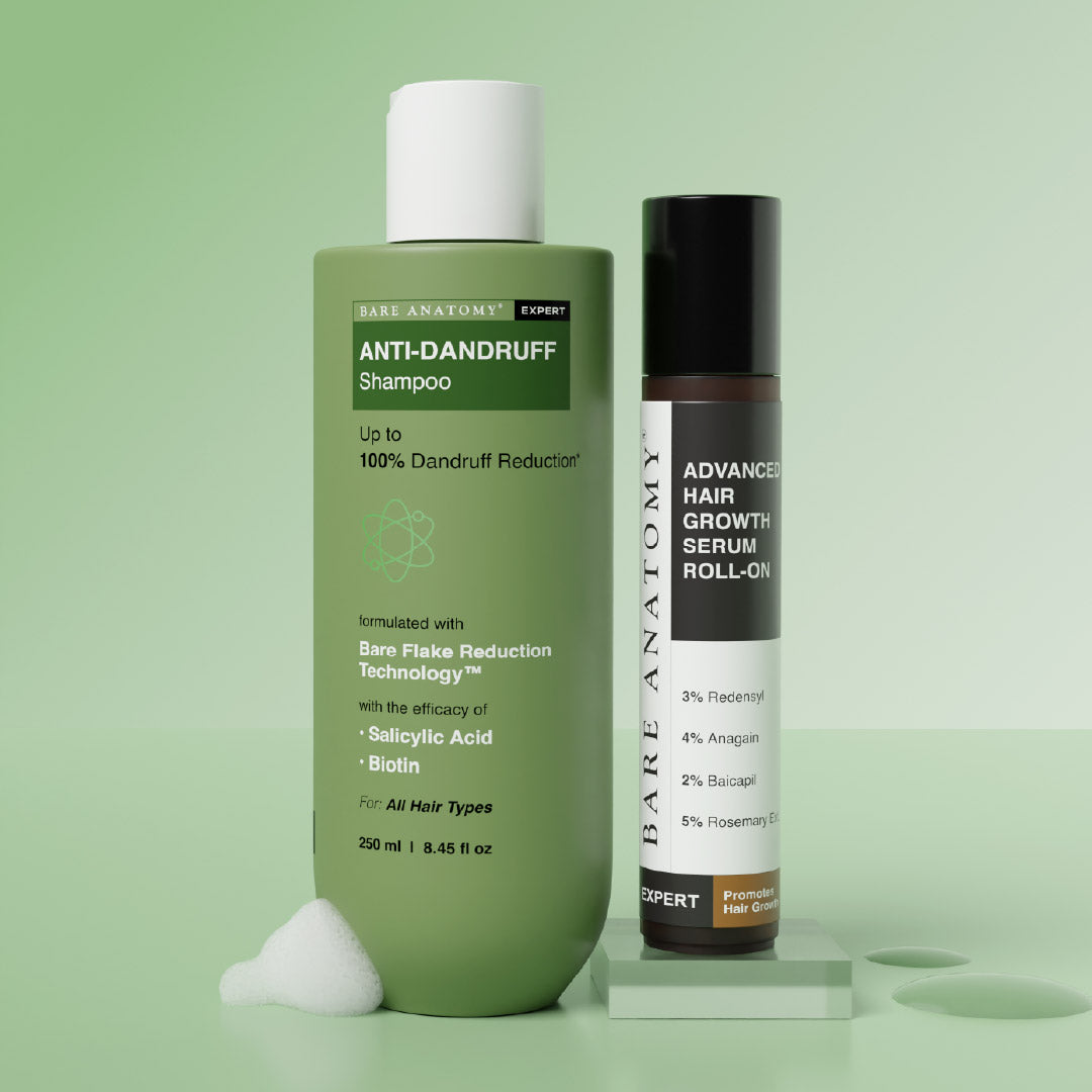 Clear Scalp Growth Pack (Hair Growth Serum Roll On - 25 ml | Anti-Dandruff Shampoo - 250 ml)