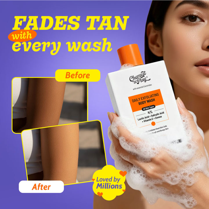 Gentle Exfoliation All The Way! (Exfoliating Body Wash - 236 ml | Aqua Underarm Roll On - 40 ml)