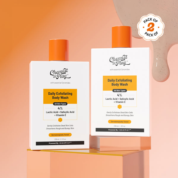 Exfoliating Body Wash with 1% Salicylic Acid & 2% Lactic Acid - 236 ml | Pack of 2