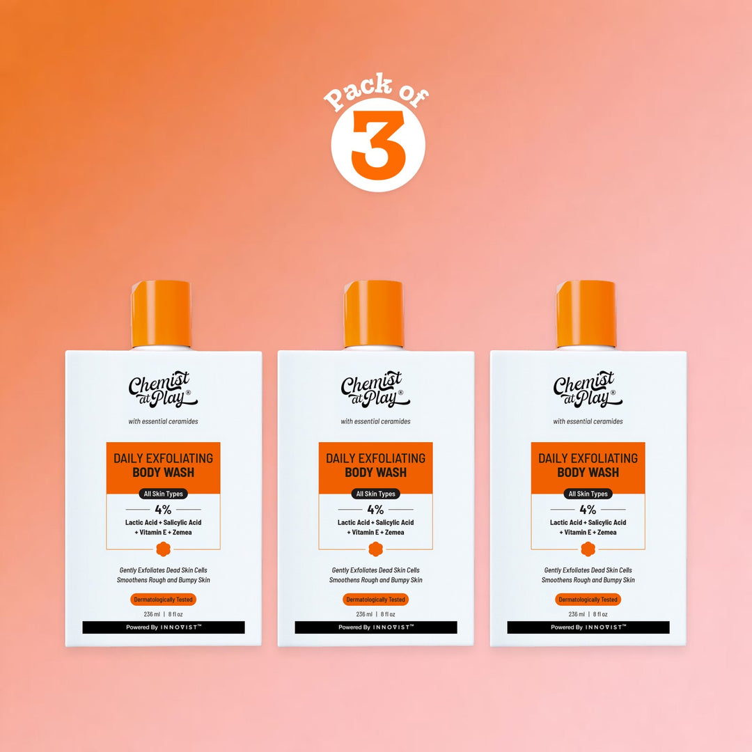 Exfoliating Body Wash with Lactic Acid & Salicylic Acid - 236 ml | Pack of 3