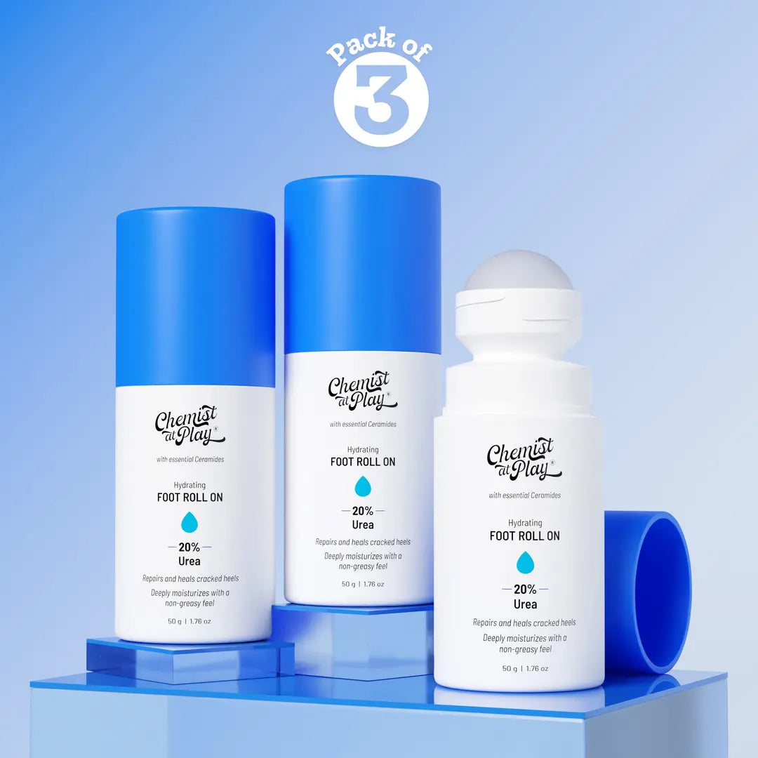 Foot Roll-on for Cracked Heels & Diabetic Foot - 50 gm | Pack of 3