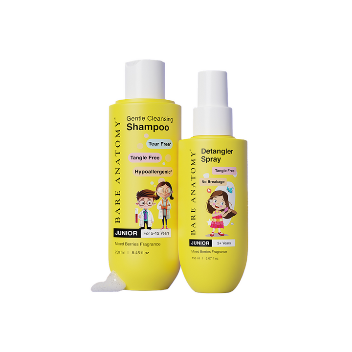 Gentle Detangling Kit for 3+ Years Kids | Kid's Shampoo & Spray