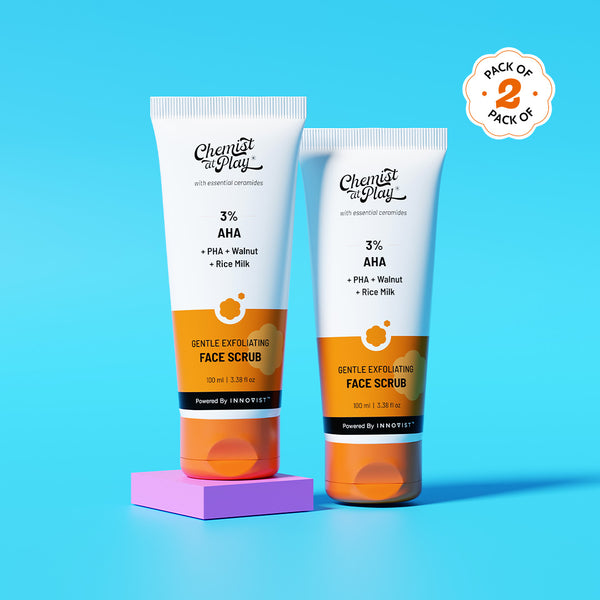 Gentle Exfoliating Face Scrub for Blackheads & Tan Removal - 100 ml| Pack of 2