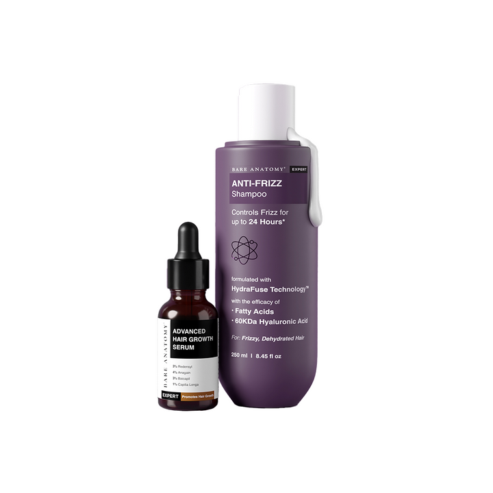 Hair Growth Serum & Anti-Frizz Shampoo Combo