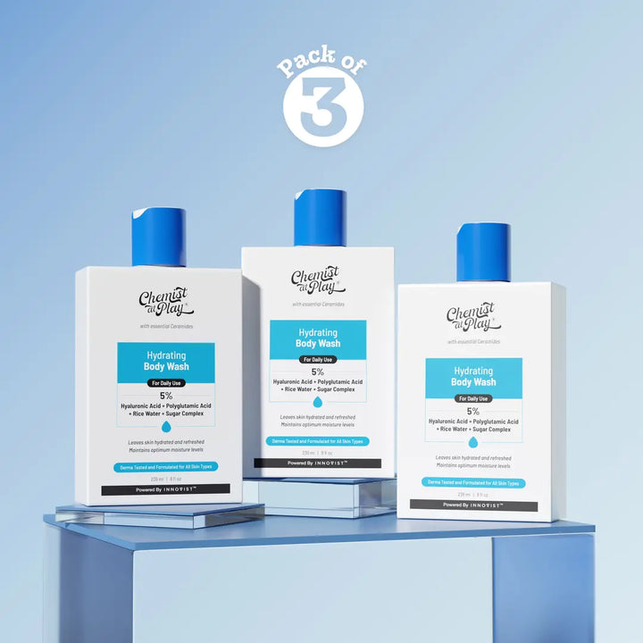 Hydrating Body Wash with Hyaluronic Acid & Coconut Oil - 236 ml | Pack of 3