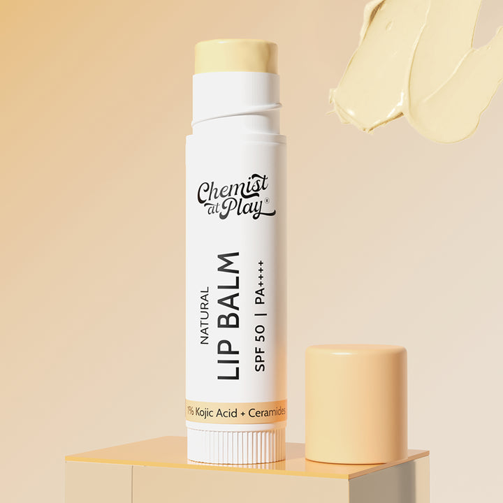 Natural Lip Balm for Chapped & Pigmented Lips | SPF 50 PA++++ & Kojic Acid
