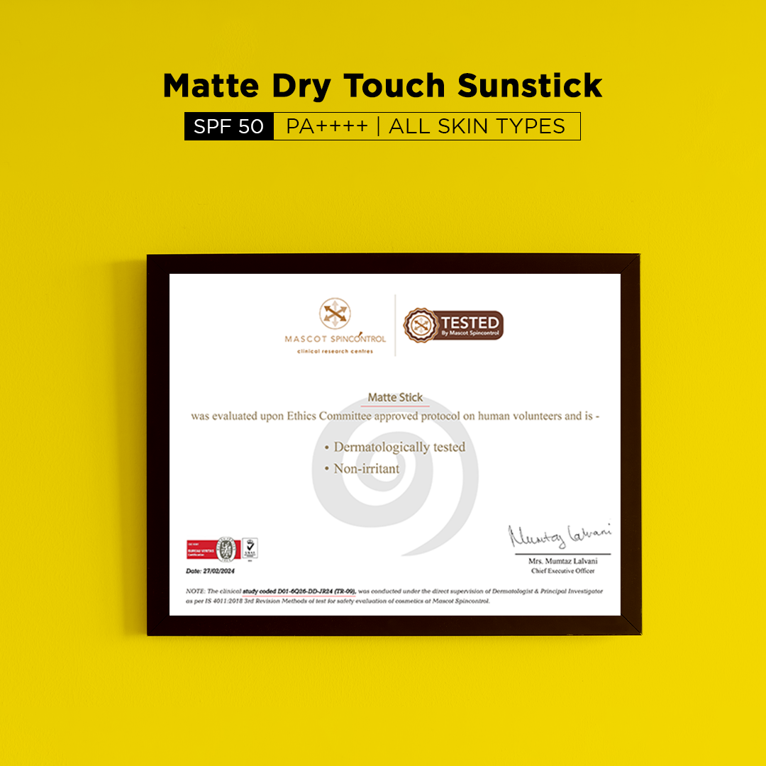 Matte Dry Touch Sunstick for Oily Skin | SPF 50 & PA++++ (18gm)