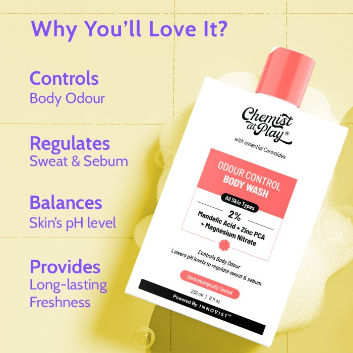 Odour Control Body Wash for Long Lasting Freshness - 236ml