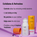 Feel Fresh! (Exfoliating Body Wash - 236 ml| Peach Underarm Roll On - 40 ml)