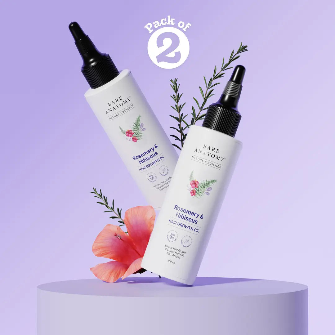 Rosemary & Hibiscus Hair Growth Oil - 100 ml | Pack of 2