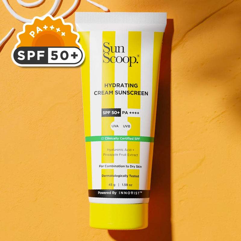 Hydrating Cream Sunscreen | SPF 50+, PA++++ | No white cast | 45g