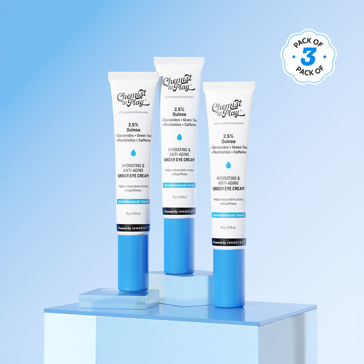 Under Eye Cream for Dark Circles with Caffeine & Green Tea - 15 gm | Pack of 3