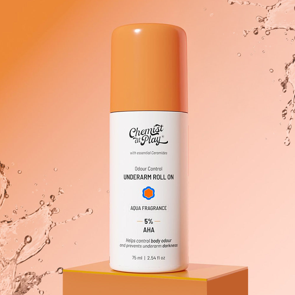 5% AHA Underarm Roll-On with Lactic Acid for Odour Control (Aqua) - 75 ml