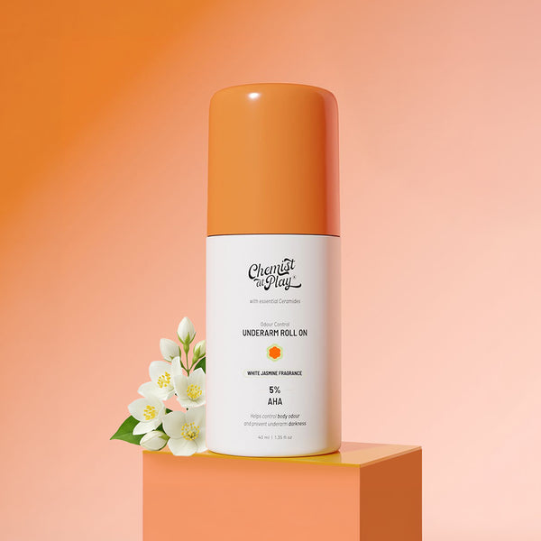 5% AHA Underarm Roll On for Odour Control & Pigmentation (White Jasmine) - 40 ml