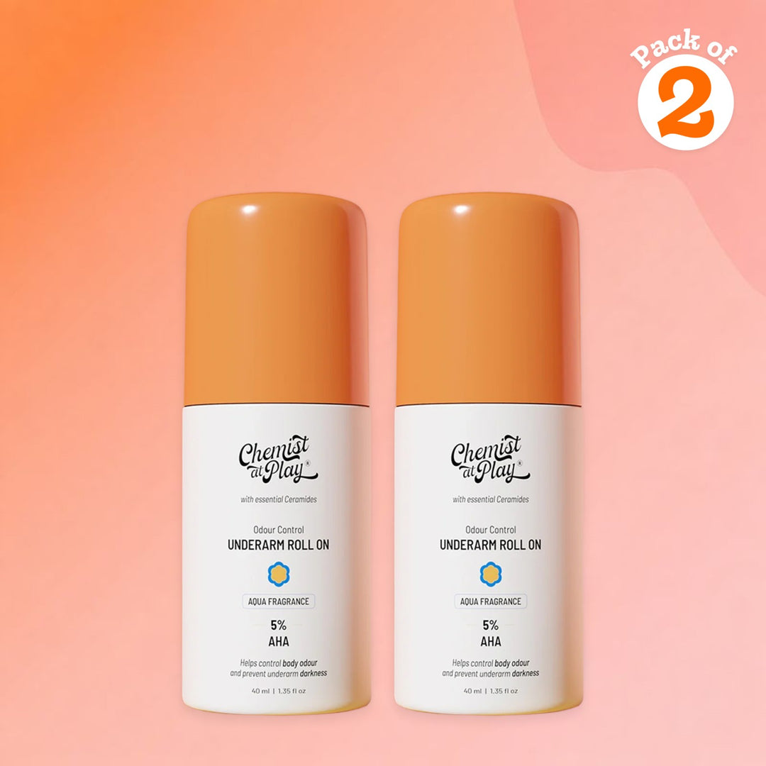 Underarm Roll On for Odour Control & Pigmentation (Aqua) - 40 ml | Pack of 2