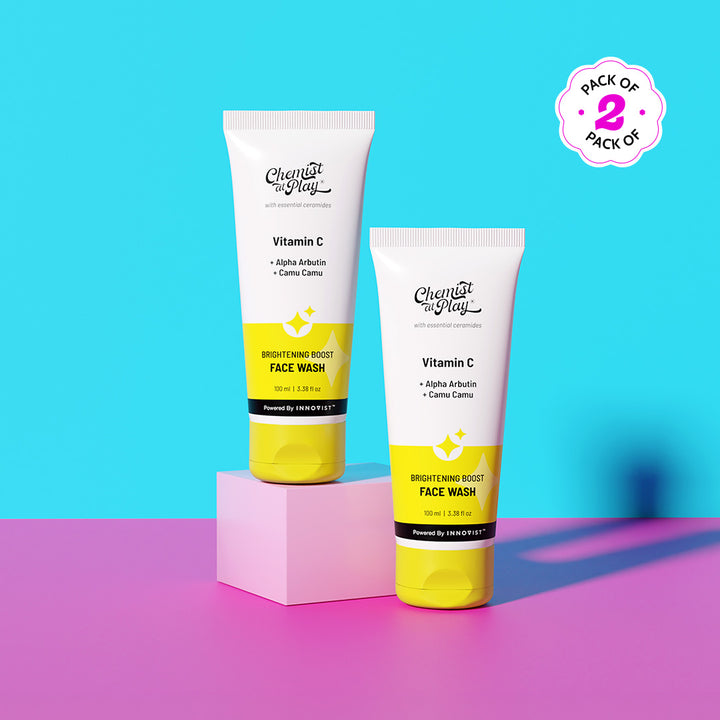 Vitamin C Brightening Boost Face Wash for Dark Spots & Glowing Skin - 100 ml | Pack of 2