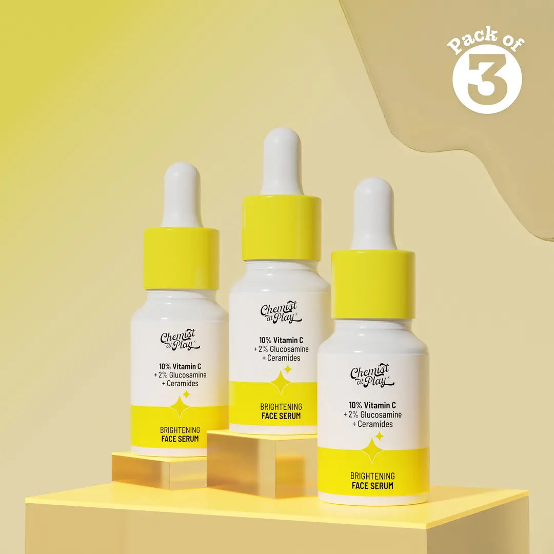 10% Vitamin C Serum for Glowing & Bright Skin - 10 ml | Pack of 3