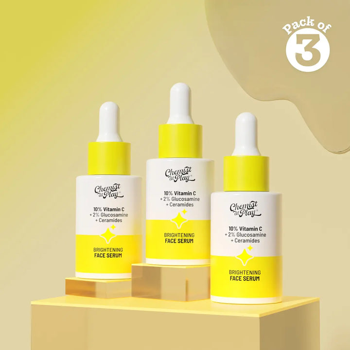 10% Vitamin C Serum for Glowing & Bright Skin - 30 ml | Pack of 3