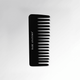 Handcrafted Wide Tooth Hair Comb For Detangling and Reduced Breakage - Black